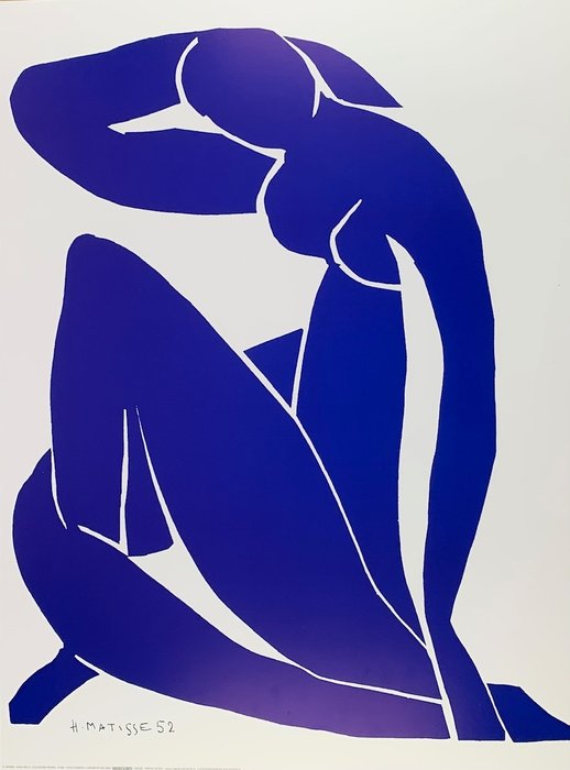 Henri Matisse (1869-1954) - Nu bleu II / Blauer Akt II - Artprint Offsetlithographie - 80 x 60 cm