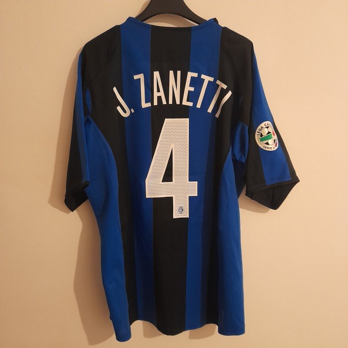 Inter Milan - 義大利甲組足球聯賽 - Zanetti - 2004 - 足球衫
