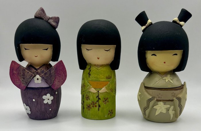 Kokeshi Yiling Puppe - Holz - Zeitgenössisch