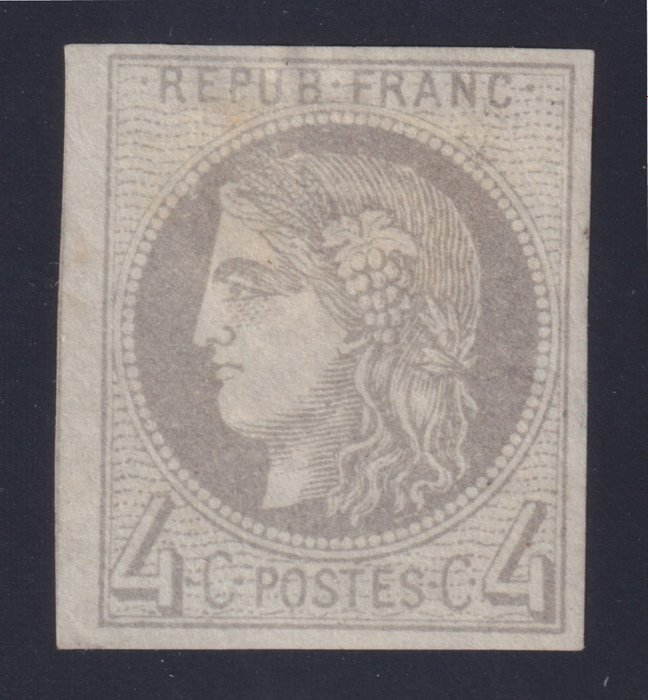 Frankrijk 1870 - Bordeaux uitgave, nr. 41B nieuw* gesigneerd Kalveren. Goed gedaan met de buurman. Verbazingwekkend