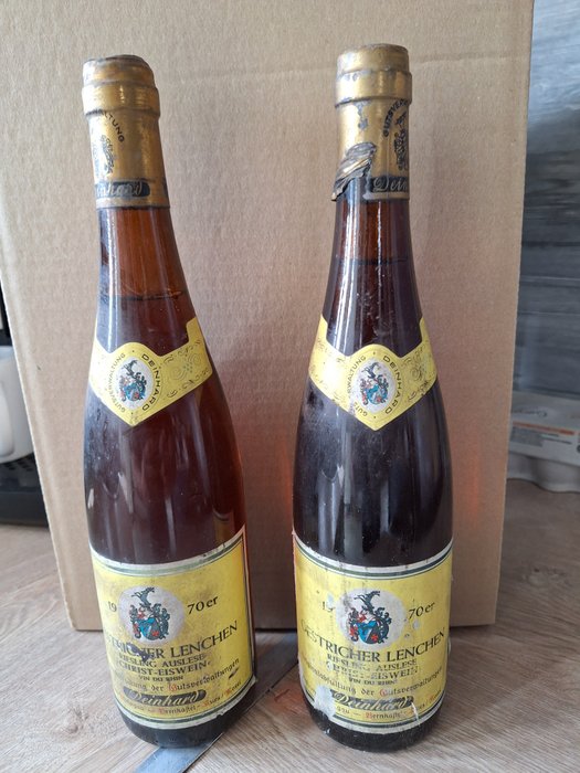 1970 Deinhard, Oestricher Lenchen, Riesling Auslese Christ-Eiswein - 萊茵高 Grosse Lage - 2 瓶 (0.7L)