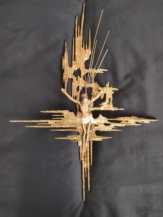 Burro SL (etiqueta) - Salvador Dalí (after) - Γλυπτό, Cristo de San Juan de la Cruz - 66.6 cm - Μπρούντζος