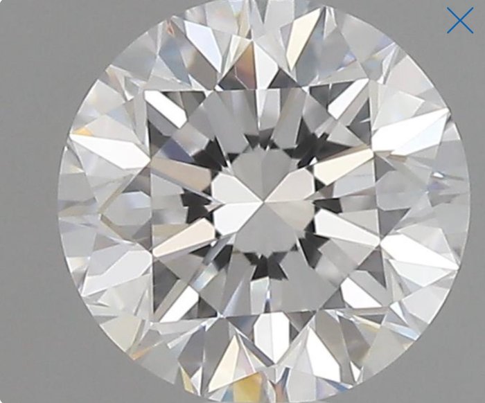 钻石 - 0.90 ct - 圆形, 明亮型 - F - VVS2 极轻微内含二级