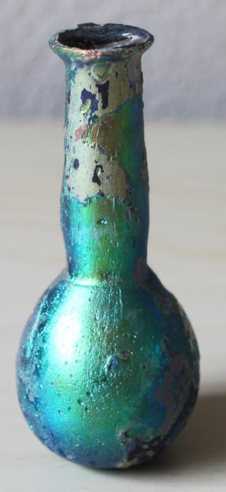 古罗马 玻璃 Balsamarium（前邦瀚斯） - 8 cm