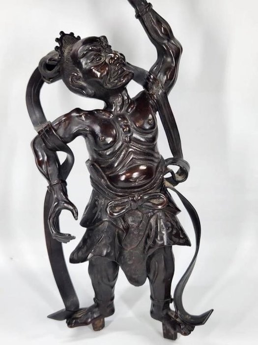 Figura grande de bronce antigua japonesa - Bronce - Japón - California. 1900
