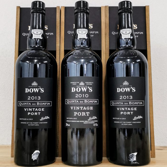 Dow's, Quinta do Bomfim: 2010 & 2013 x2 - Douro Vintage Port - 3 Flasker  (0,75 l)