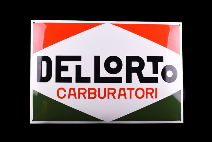 Sign - DELLORTO Carburatori; Enamel; garage sign; relief; traditional technology