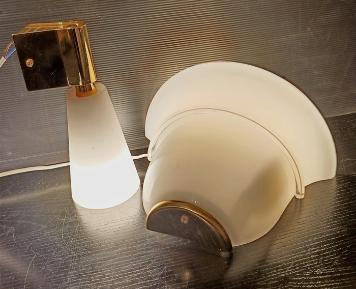 Prandina, Italy - Fali lámpatest (2) - Üveg, arany fém