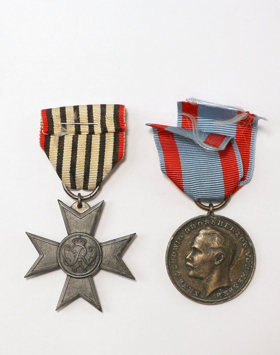 德國 - 獎牌 - Prussia: War Aid Merit Cross / Hesse: General Honor Decoration
