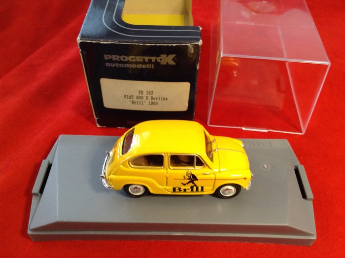Progetto "K" - made in Italy 1:43 - Modell versenyautó - ref. #PK153 - Fiat 600D Saloon Berlina 1960 - Promotional "Brill" (shoes polish) - limitált kiadás
