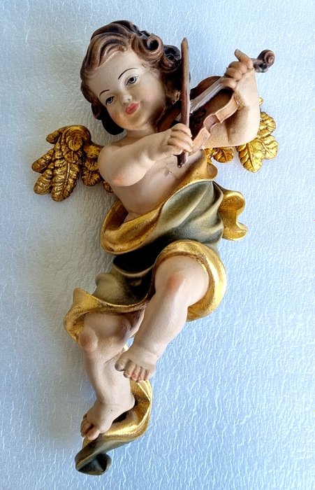 Südtirol  Engel Putte ca. 25 cm - Estatueta - Madeira