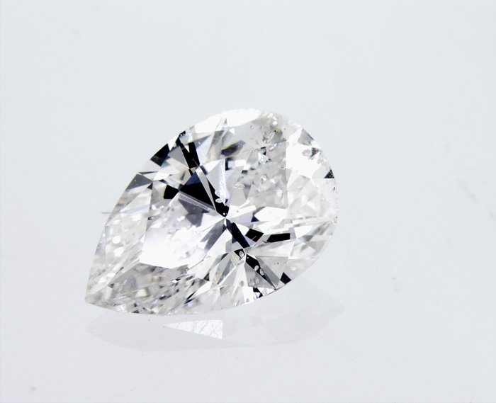 1 pcs Diamant  (Natural)  - 1.01 ct - Päron - G - SI2 - International Gemological Institute (IGI)