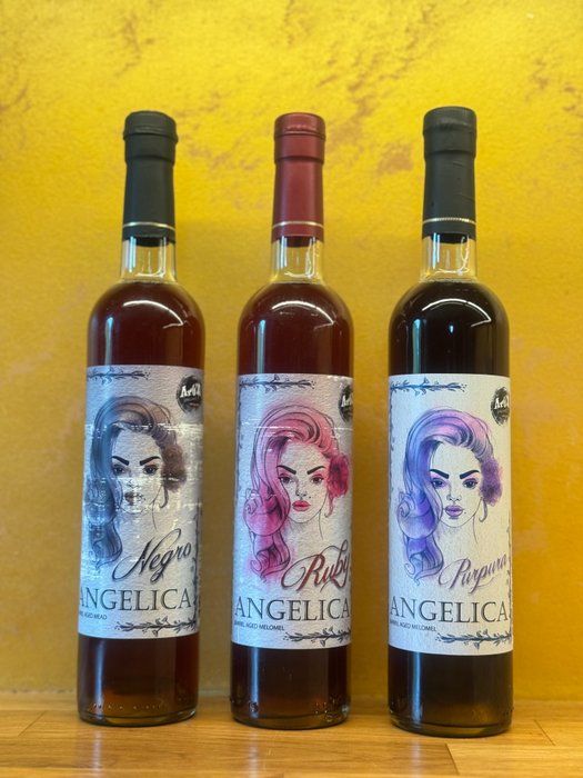 Art'A Brewery - Angelica Negro, Angelica Ruby und Angelica Purpura - 50 cl -   3 flaschen 