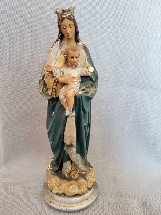 雕刻, Our Lady, mother of God - 31 cm - 石膏