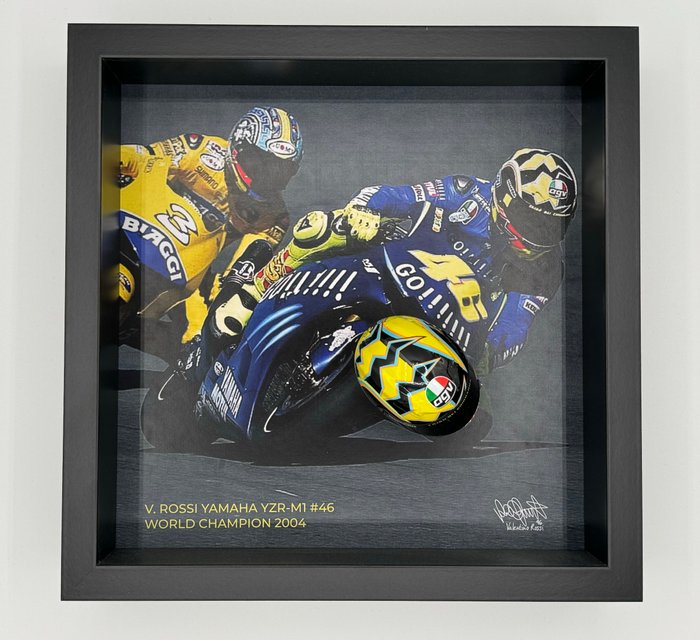 Artwork-Design - Yamaha - Valentino Rossi  #46 - Casque Moto GP - Champion du monde 2004