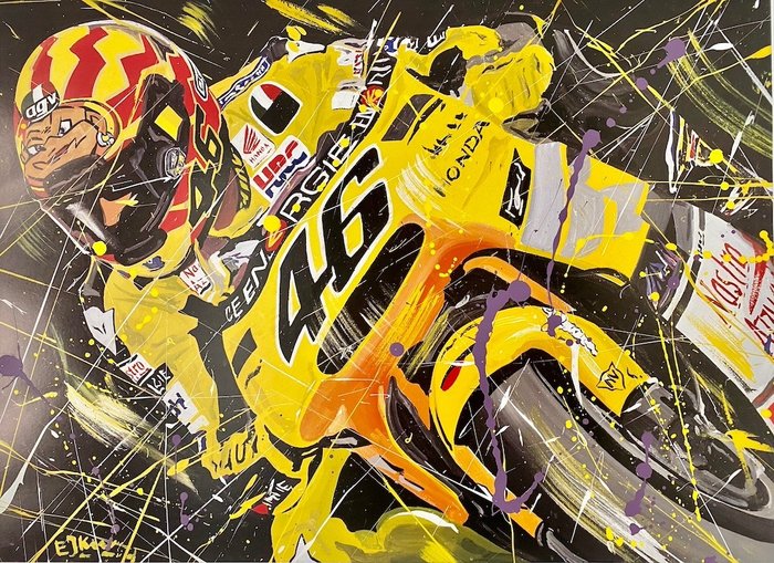 Valentino Rossi #46 Repsol Honda NSR500 2001 - by Eric-Jan Kremer - Limited Edition - no. 113/150 - signed by Artist