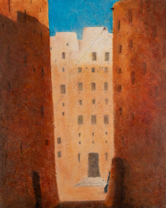 Lucienne Smit (1953) - Street in Shibam