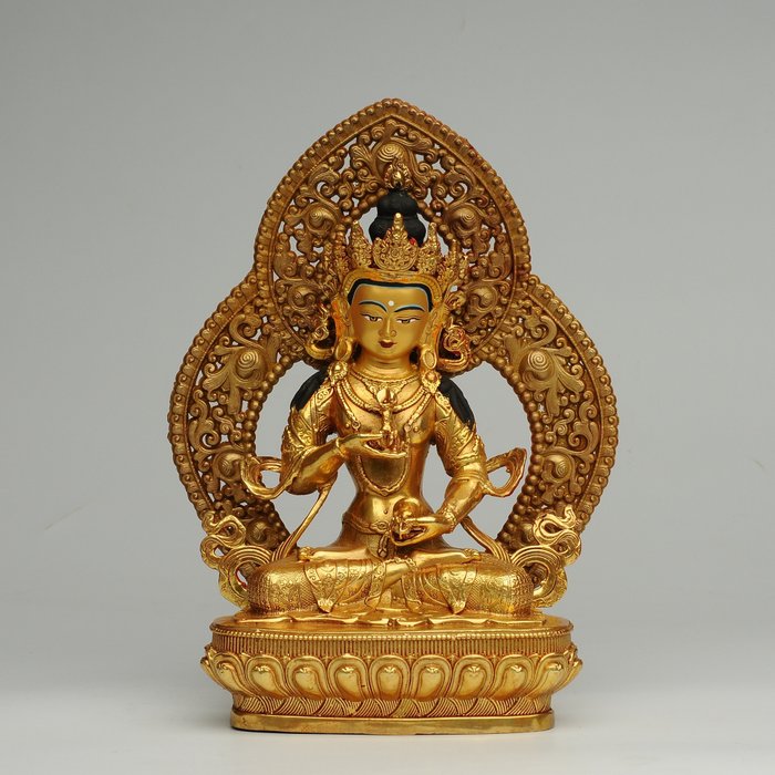 Buddhista tárgyak - gyönyörű Vajrasattva - bronz - Nepál - 20. század vége - Fém - 2020+