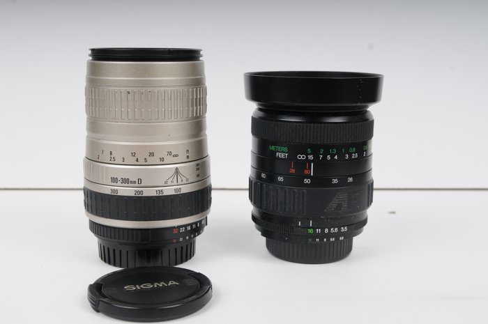 Sigma, Vivitar AF 3.5-5.6/28-80mm + AF 4.5-6.7/100-300mm DL | Nikon  AF | Zoomobjektiv