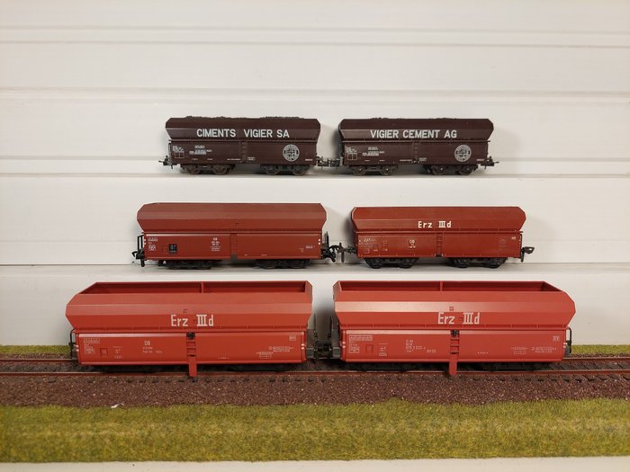 Fleischmann, Lima, Trix H0 - Carrozza merci di modellini di treni (6) - DB