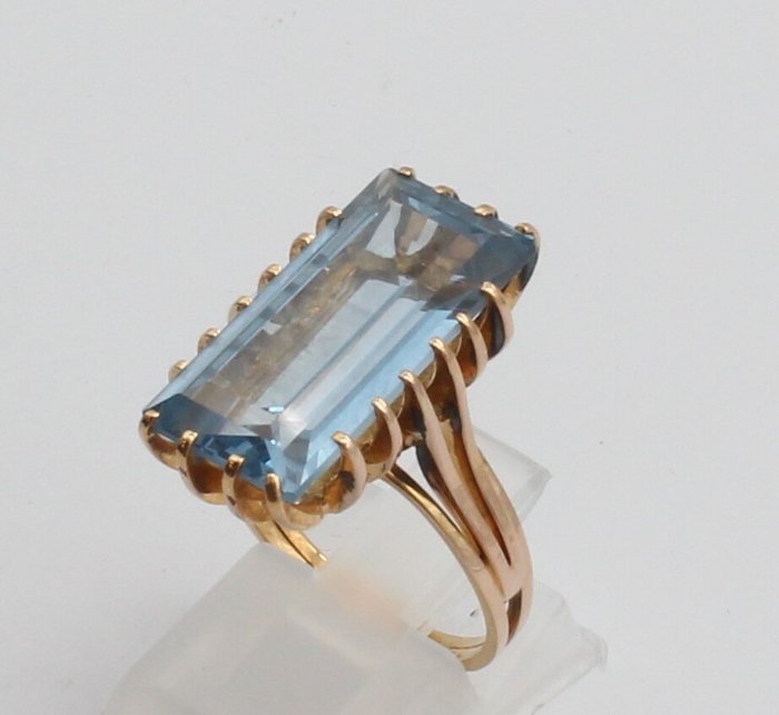 No Reserve Price - Ring - 18 kt. Yellow gold Topaz 