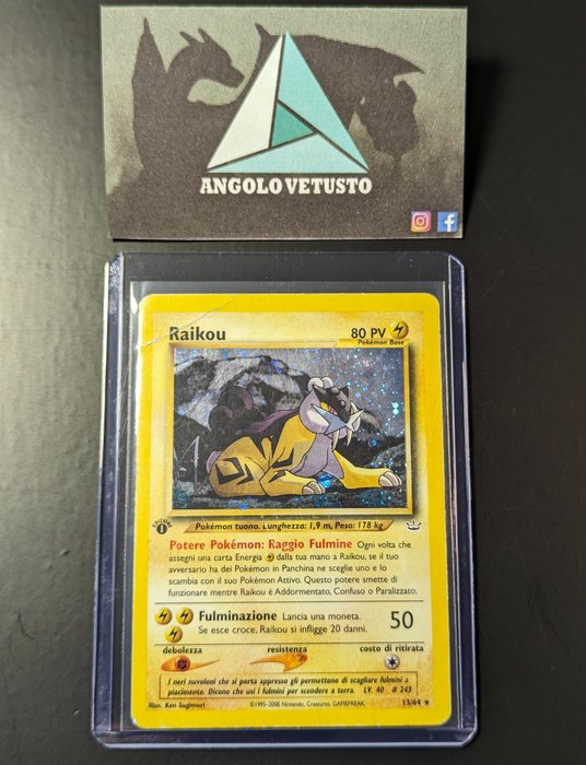 Pokémon - 1 Card - Pokémon Vintage - Raikou Prima Edizione 13/64, Set Neo Revelation ITA 2000 - Raikou