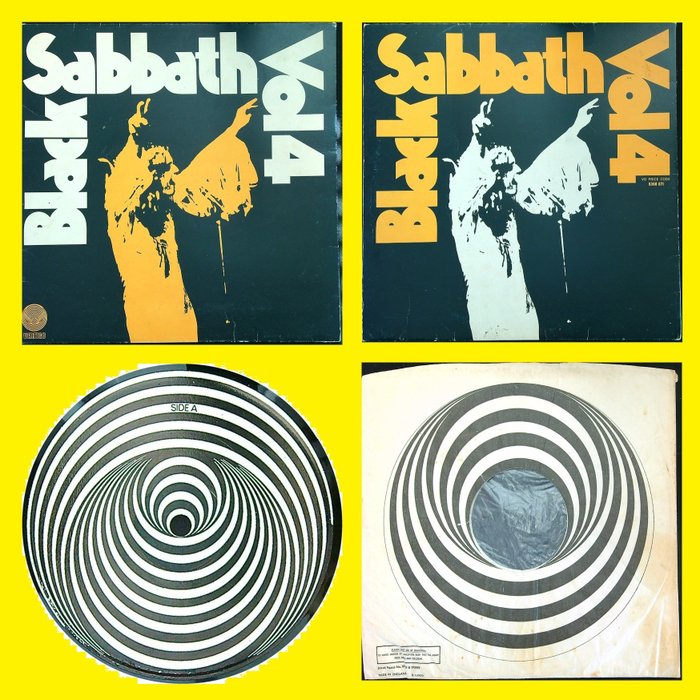 Black Sabbath (UK 1972 1st pressing SWIRL LP) - Black Sabbath Vol 4 (Hard Rock, Heavy Metal) - LP 專輯（單個） - Vertigo Swirl 標籤, 第一批 模壓雷射唱片 - 1972