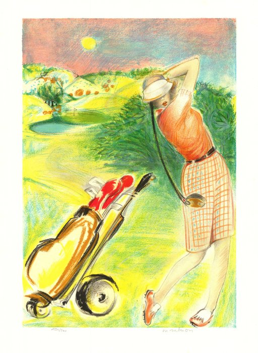 Michèle SALMON - La golfeuse, Le Swing