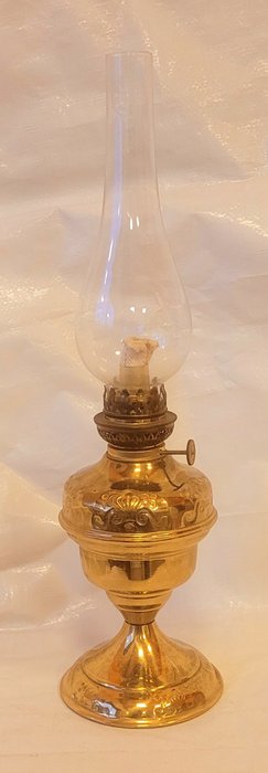 D.F. Belgica - Gaudard - Olie lampe - Glas, Messing