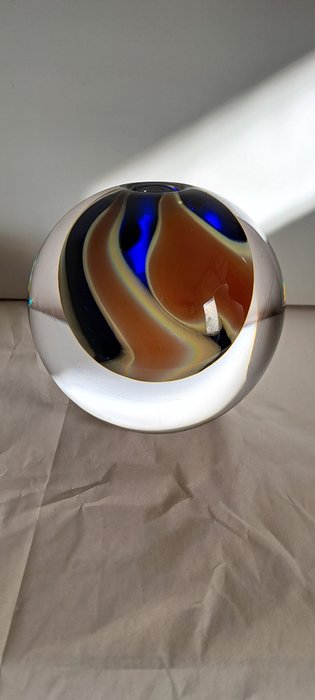 Glasfabriek Leerdam - H.G.Verweij - Vase -  Unik kuglevase  - Glas