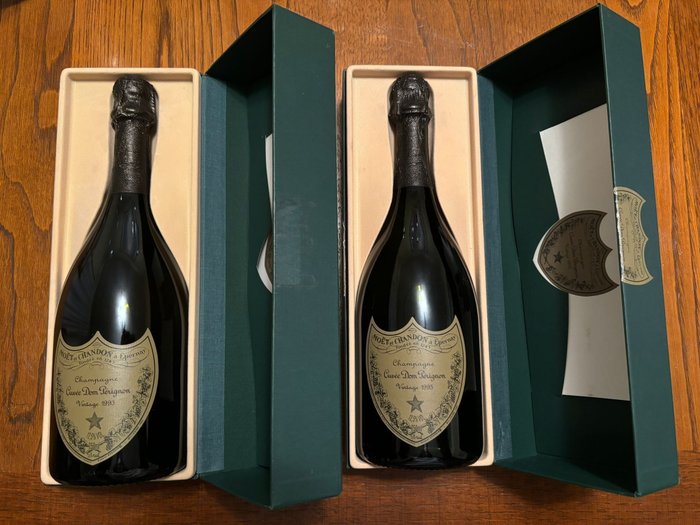 Dom Pérignon, 1993 & 1995 - 香槟地 Brut - 2 Bottles (0.75L)