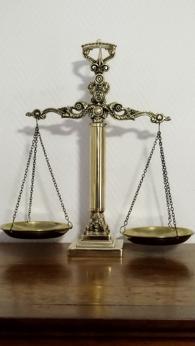 Balance or scale -  Scales of Justice - Brass, Copper