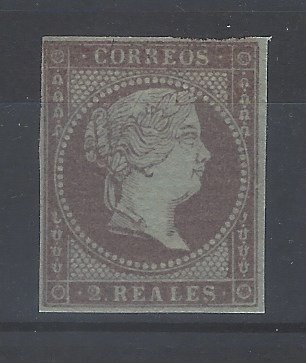 Spanyolország 1855 - II. Erzsébet filigrán nyakkendői - Edifil nº 42