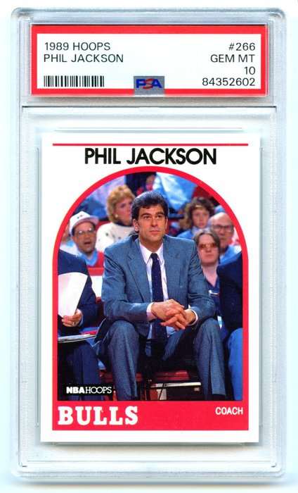 1989 - NBA Hoops - Bulls - Phil Jackson - #266 - 1 Graded card - PSA 10