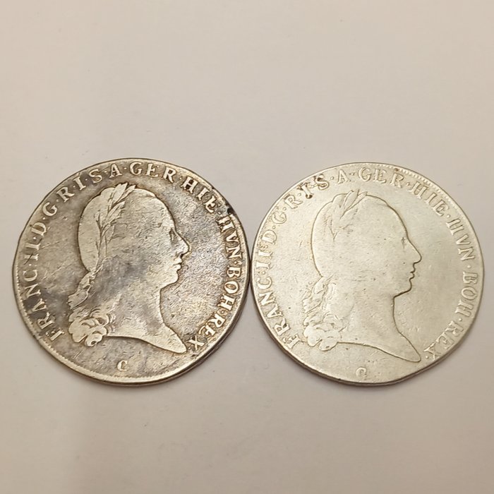 Österreich. Franz II. 2 x 1  Kronenthaler 1795 C, 1796 C