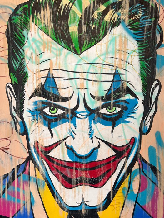 Dillon Boy (1979) - Original The Joker modern Batman Gotham Portrait Graffiti DC Comic Book Art Marvel #1 x No Reserve