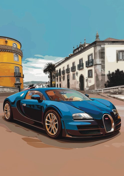 BUGATTI - Bugatti Veyron (2015) Marseille Limited Edition 1/5 w/COA (ONLY 5 copy Worldwide) - 2024 - Giclee 