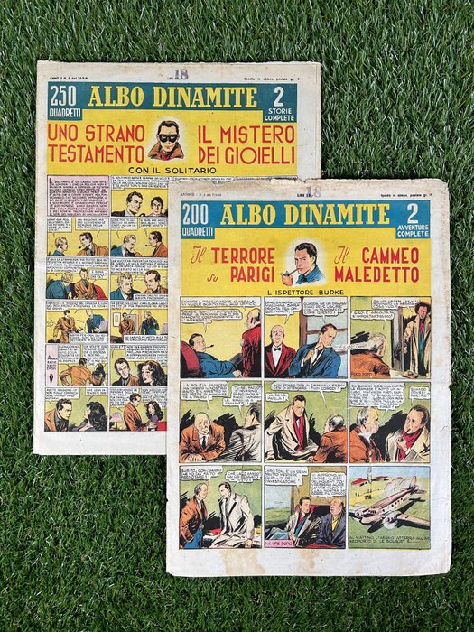 Albo Dinamite nn 4/5 - Il solitario / L'ispettore Burke - 2 Album - Första upplagan - 1946
