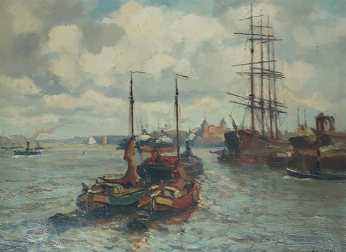 Evert Moll (1878-1955) - Haven Rotterdam