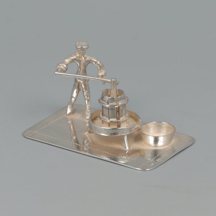D.J. Aubert - Barrelmaker / Tonnenmaker *NO RESERVE* - Miniaturowa figura - Srebro