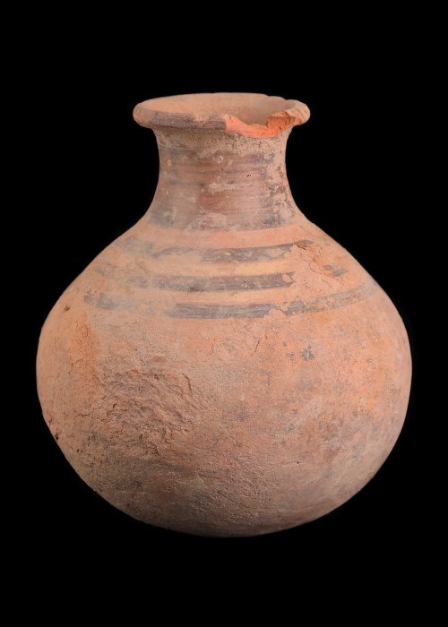 Indus-Tal Terracotta Dekoriertes Glas  (Ohne Mindestpreis)