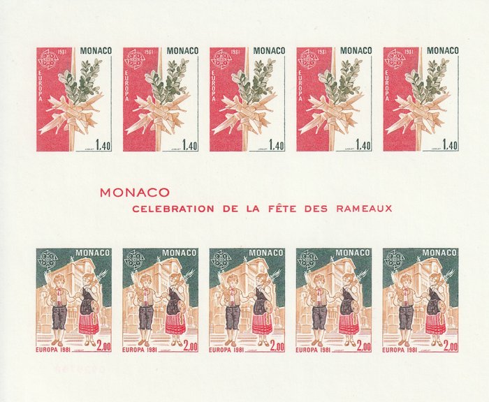 Monaco 1981 - CEPT ei dentele - Yvert blok19a