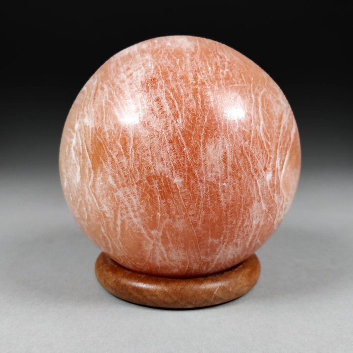 Rose calcite Sphere - Height: 8.8 cm - Width: 8.8 cm- 870 g