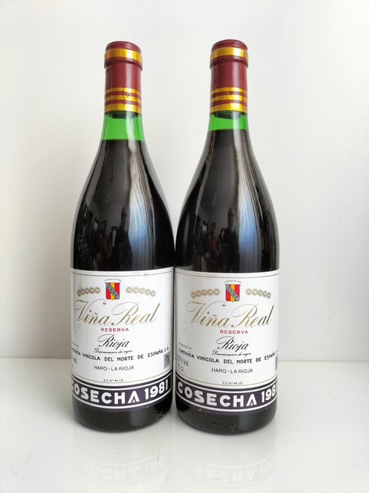 1981 C.V.N.E. Viña Real - Rioja Reserva - 2 Botellas (0,75 L)