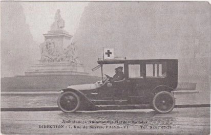 Frankreich - Straßenbahnen, Krankenwagen - Postkarte (1) - 1900-1930