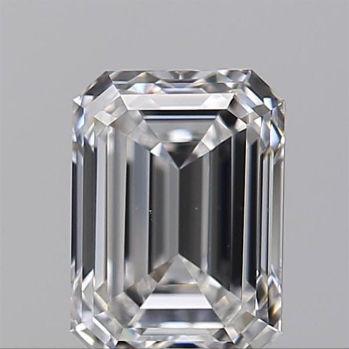 1 pcs Diamond - 0.60 ct - Emerald - F - VS1, *No Reserve Price*