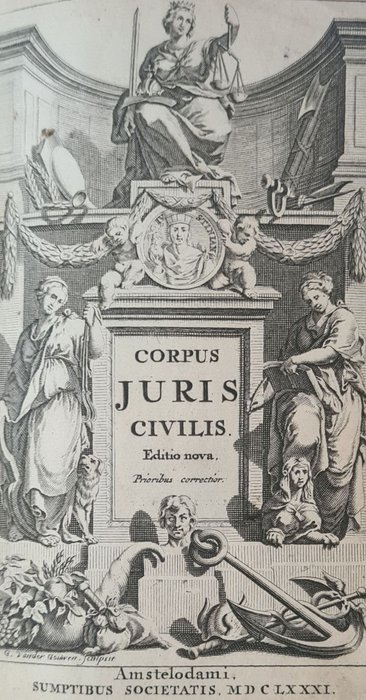 Onbekend [ Justinianus I] - Corpus juris civilis - 1681