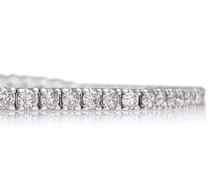 Ohne Mindestpreis - Armband - 14 kt Weißgold -  2.01 tw. Rosa Diamant  (Natürlich farbig) 