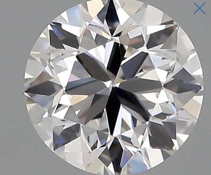 钻石 - 1.01 ct - 圆形, 明亮型 - D (无色) - VVS2 极轻微内含二级