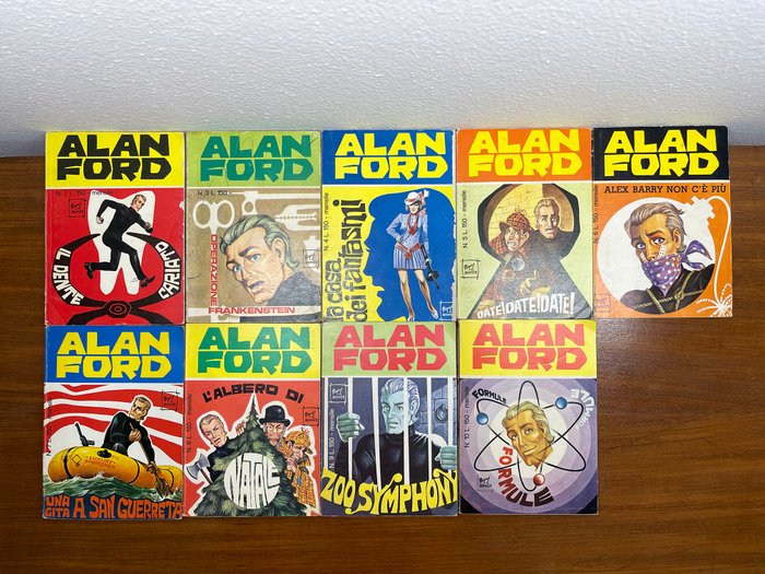 Alan Ford nn. 2/10 - 9 Comic - Primera edición - 1969/1970